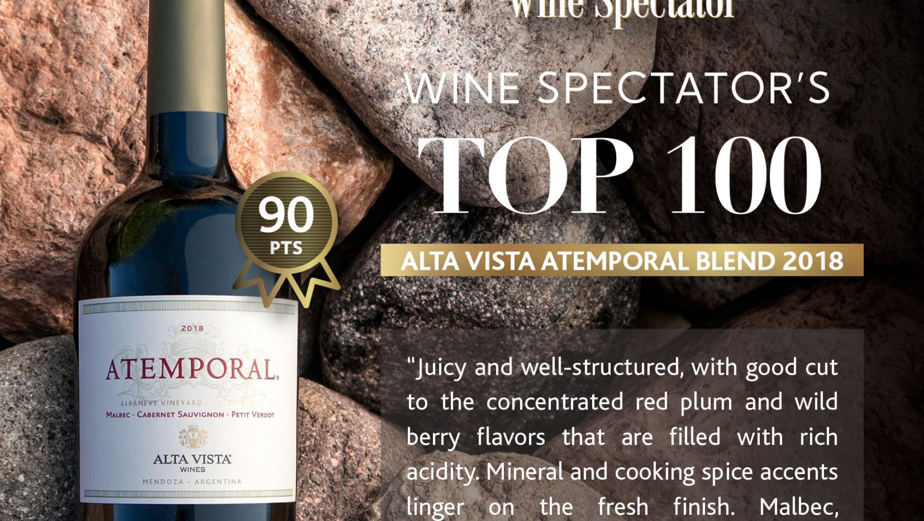Gacetilla Atemporal Blend 2018 TOP 100 – Bodega Alta Vista